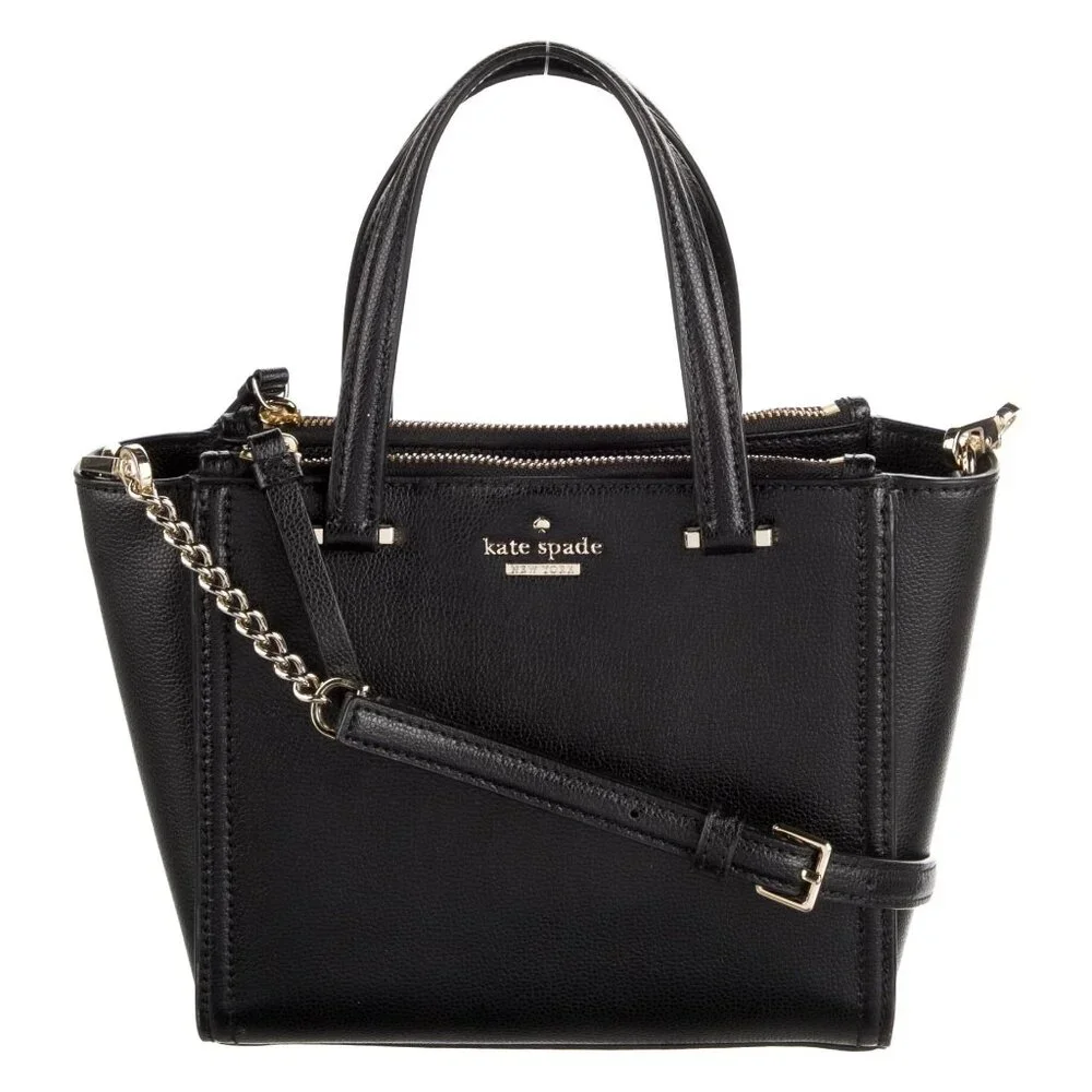 Like New Kate Spade Patterson Drive Black Leather Crossbody Bag Purse